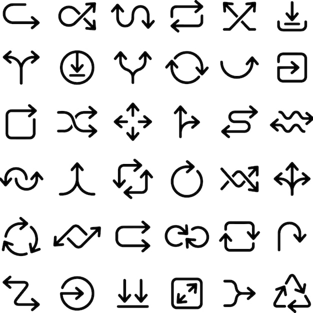Digital art hand drawn Vector illustration icon Arrows design elements