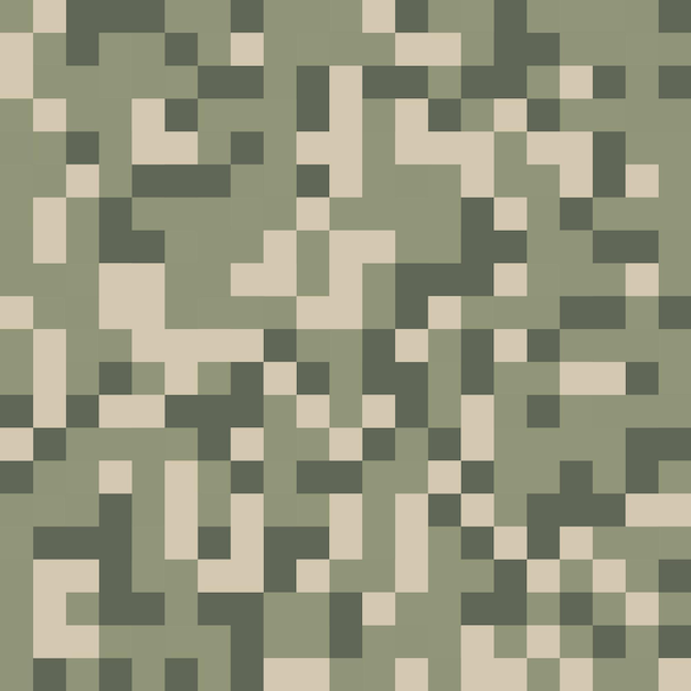 digital camouflage in green tones seamless vector pattern pixel grid for military themes and creative ideas