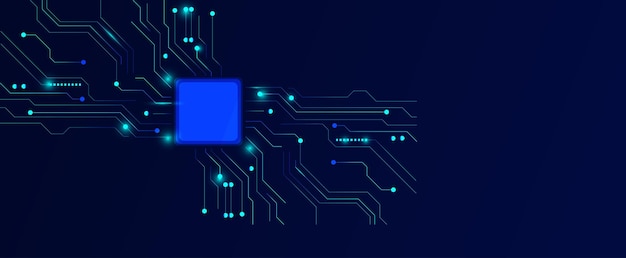 Digital Circuit Board with Central Processor
