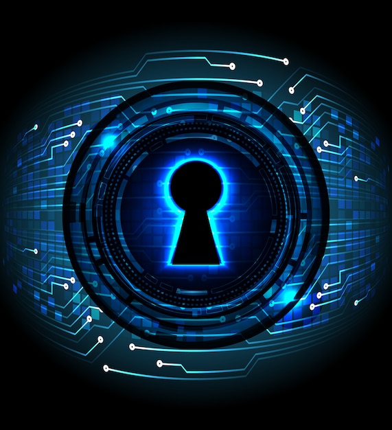 Digital closed padlock background