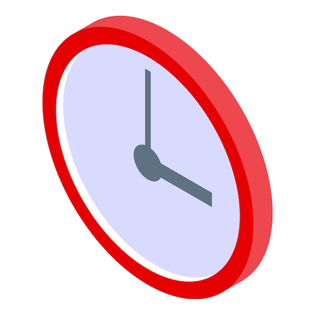 digital detoxing wall clock icon isometric of digital detoxing wall clock vector icon for web design isolated on white background