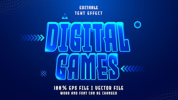 digital games text effect