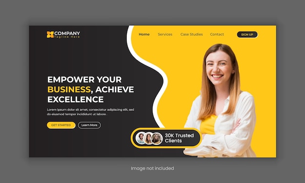 Digital marketing business landing page UI design or Digital marketing agency website homepage