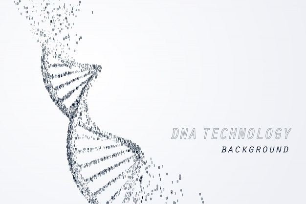 Digital of DNA virtual, technology and medical concept