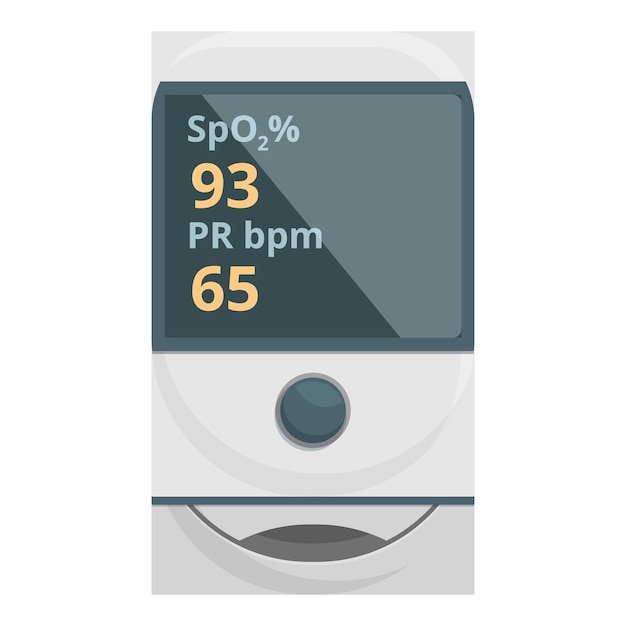 Digital pulse oximeter displaying oxygen levels