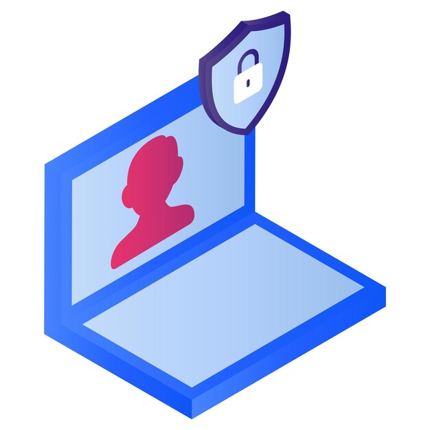 digital security consultant isometric concept remote developer stock login screen illustration gdpr