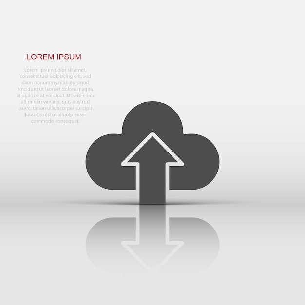 Digital service icon in flat style Network cloud vector illustration on white isolated background Computer technology business concept