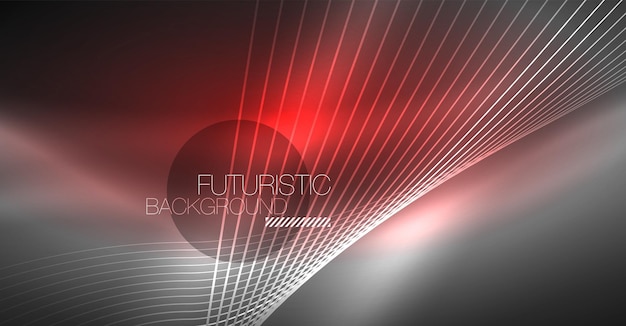 Digital technology abstract background neon geometric design Abstract glowing lines Colorful techno