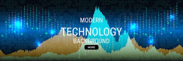 Digital technology banner vector design template