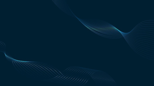 Digital technology flow wave background Dots line motion particles lines of vector illustration