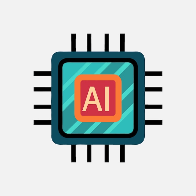 Digital technology icon concept isolated on white background Vector illustration