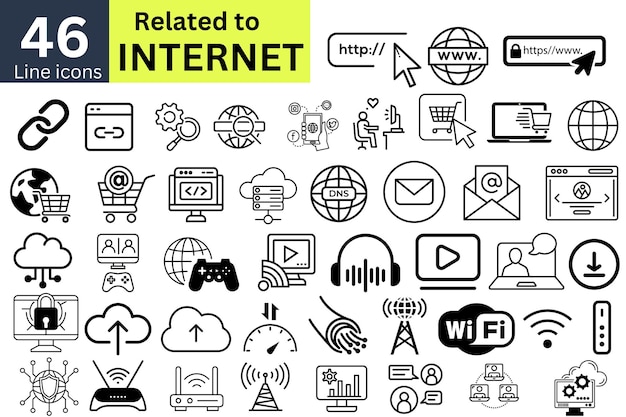 Digital technology icons in vector illustration