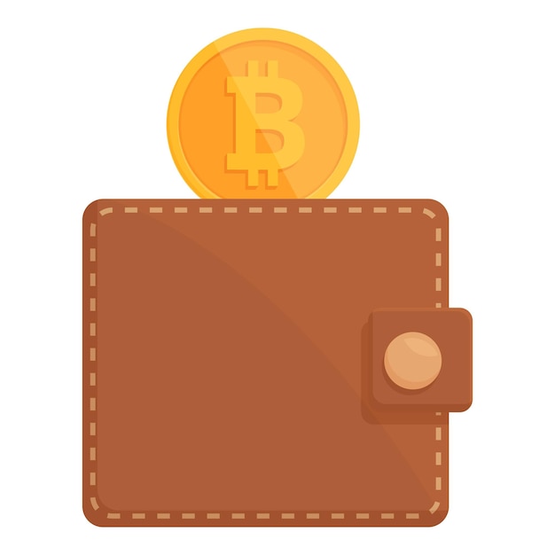 Digital wallet icon cartoon vector Crypto money Payment app