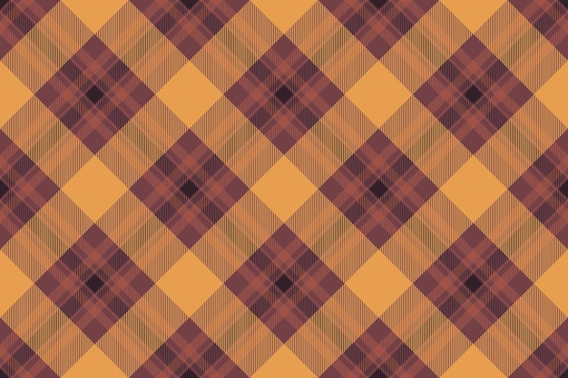 Dining room pattern background seamless club fabric tartan vector Tiny textile plaid texture check in red and orange colors