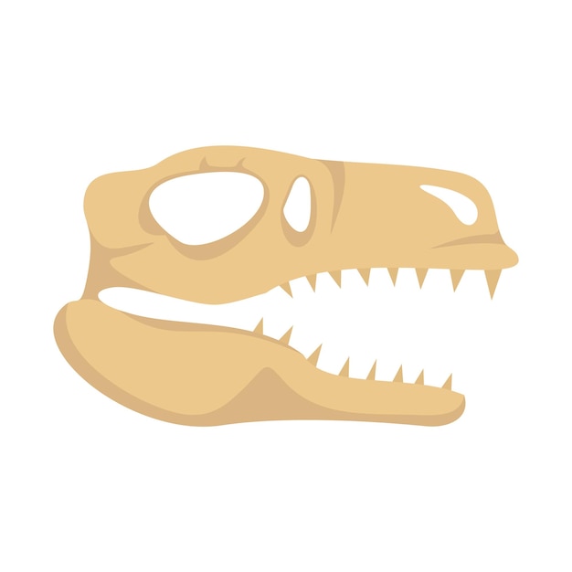 Dino skull head icon Flat illustration of dino skull head vector icon for web design