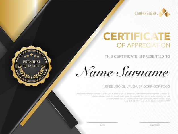 diploma certificate template red and gold color with luxury and modern style vector image