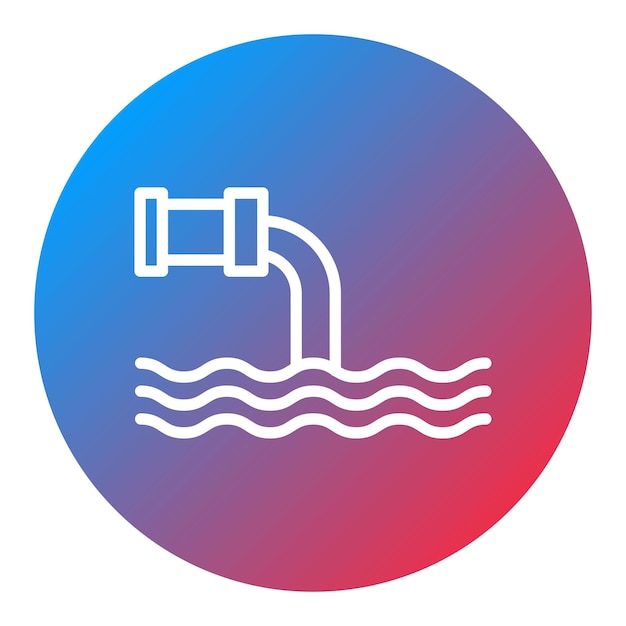 Discharge icon vector image Can be used for Water Treatment