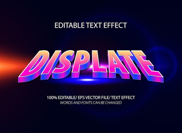Displate editable text effect and editable text style