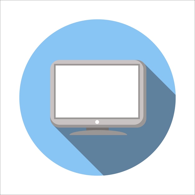 Display flat icon isolated on white background