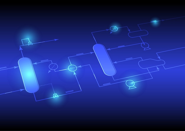 Distillation Process Flow Diagram Background