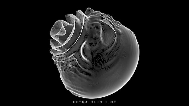 distorted line sphere
