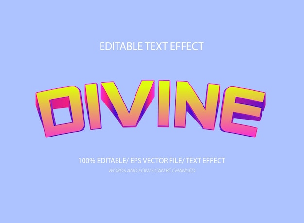 Divine text effect 3d text effect