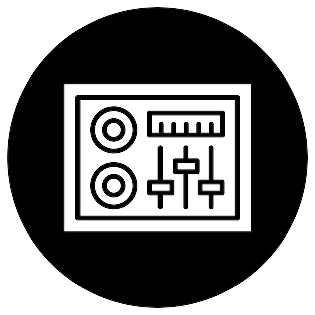 Dj Mixer Vector Icon Design Illustration