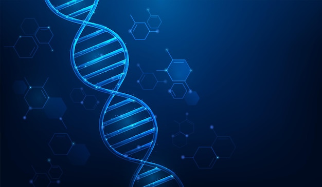 dna genetic biotechnology technology on blue background chromosome structure science wallpaper
