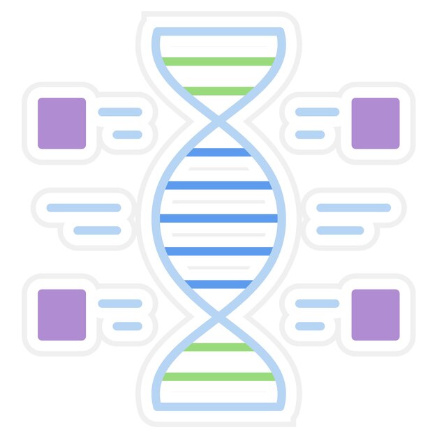 DNA icon vector image Can be used for Physics
