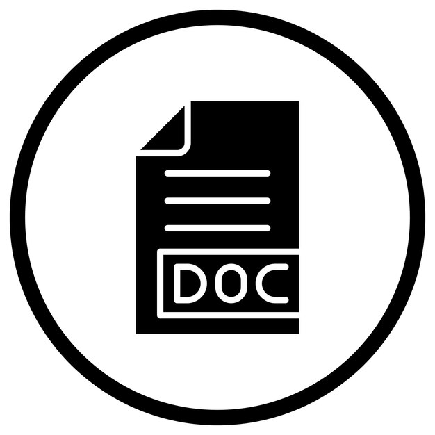 DOC Vector Icon Design Illustration