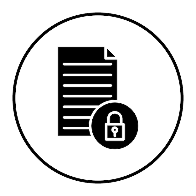 document locked vector illustration