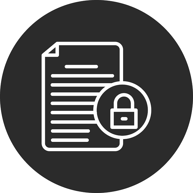 document security vector icon illustration of business iconset