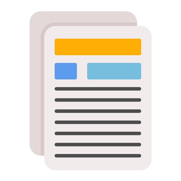 Documents Flat Illustration