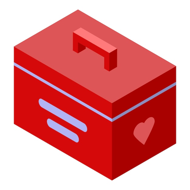 donate organs box icon isometric of donate organs box vector icon for web design isolated on white background