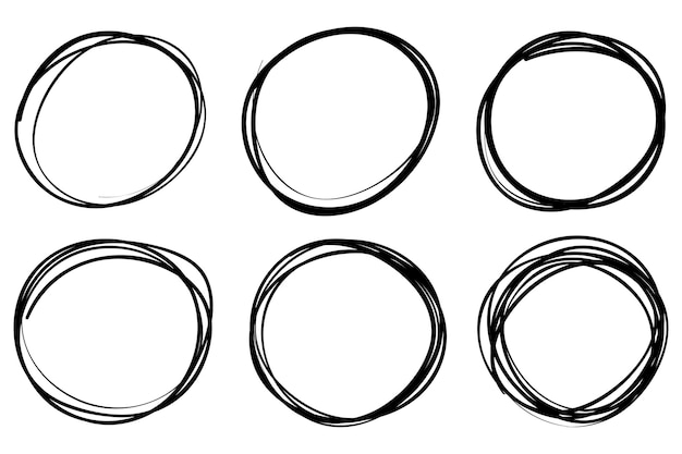 Doodle sketchy pen and scrible isolated on white background vector illustration