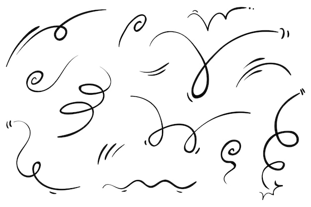 Doodle-tuulikuvaus, vektorikäsin piirretty tyyli