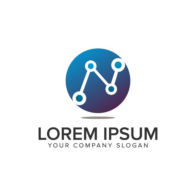 Dot chart business logo design concept template fully editable vector