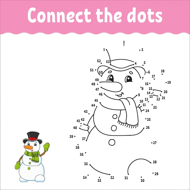 Dot to dot. Draw a line. Handwriting practice. Learning numbers for kids.