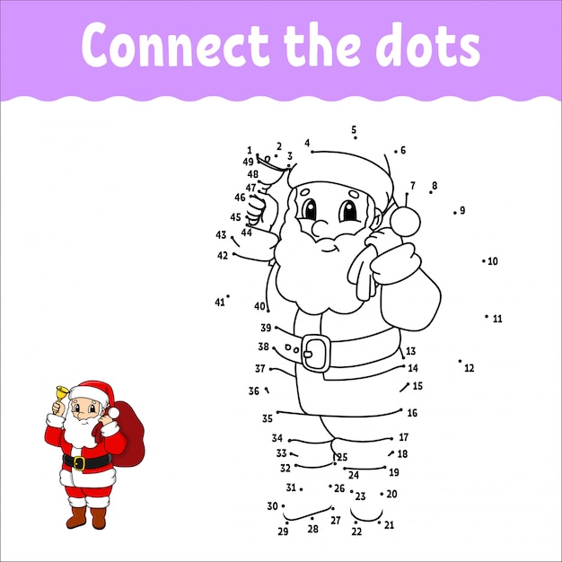 Dot to dot. Draw a line. Handwriting practice