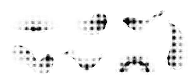 Dotwork abstract noise fluid grain gradient elements Pointillism gradient pattern in dotwork style