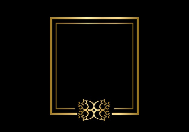Double rectangle frame template, double line frame, draft element, Geometric, Vector illustration.