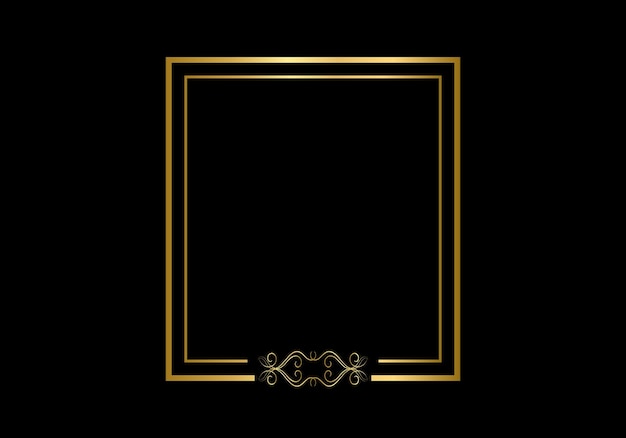 Double rectangle frame template, double line frame, draft element, Geometric, Vector illustration.