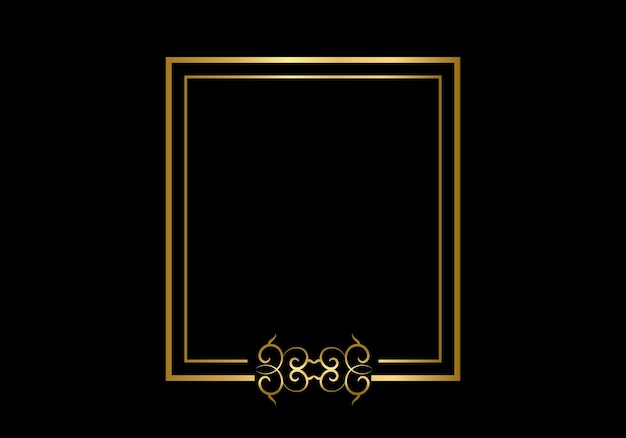 Double rectangle frame template, double line frame, draft element, Geometric, Vector illustration.