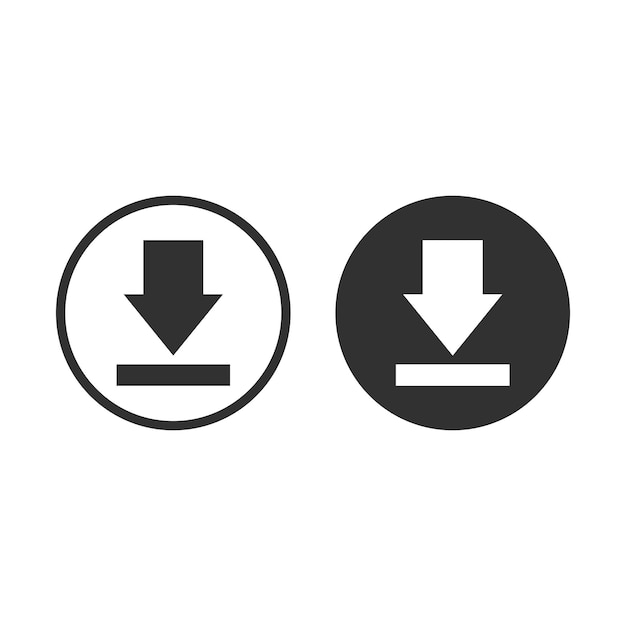 Download icon isolated on white background Vector illustration