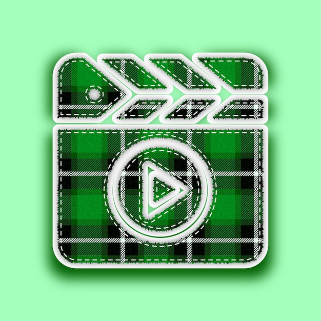 download seamless embossed green pattern vector movie production icon with editable background