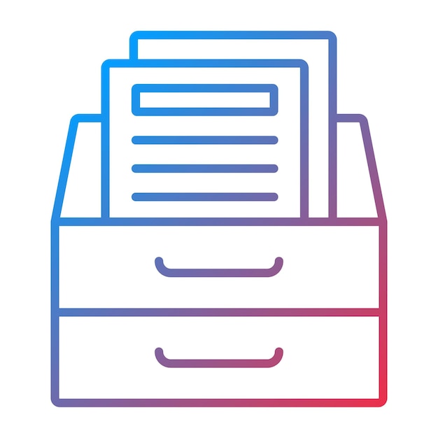 Drawer icon vector image Can be used for Office