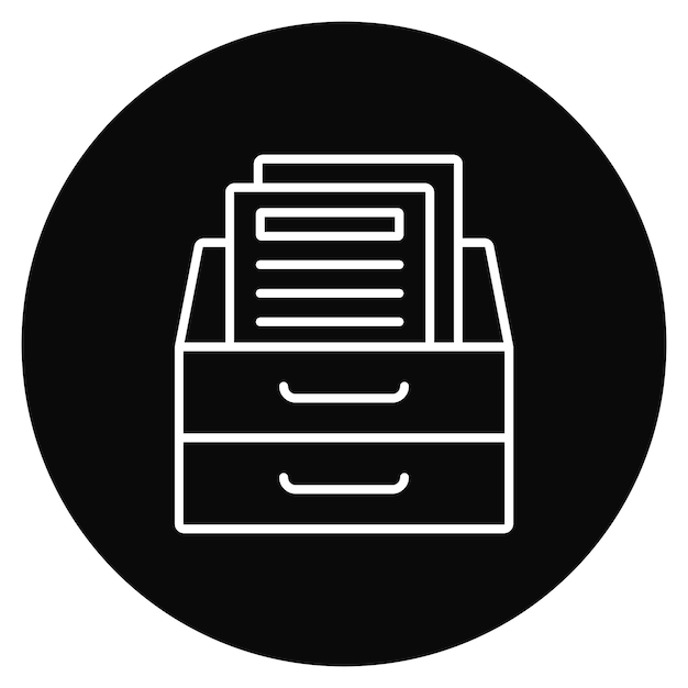 Drawer icon vector image Can be used for Office
