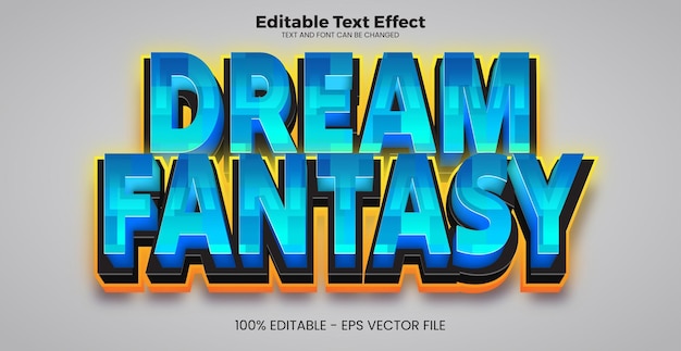 Dream fantasy editable text effect in modern trend style