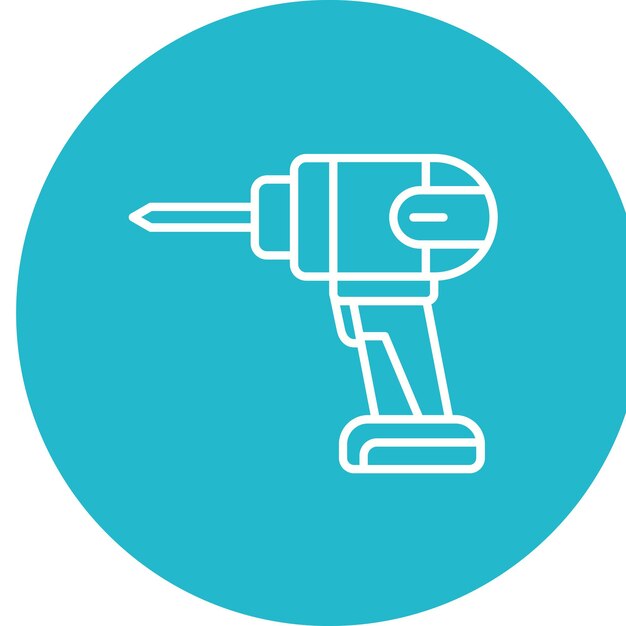drill icon vector image can be used for plumbing