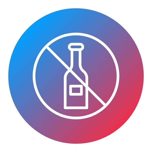 Drinks Not Allowed icon vector image Can be used for Bowling